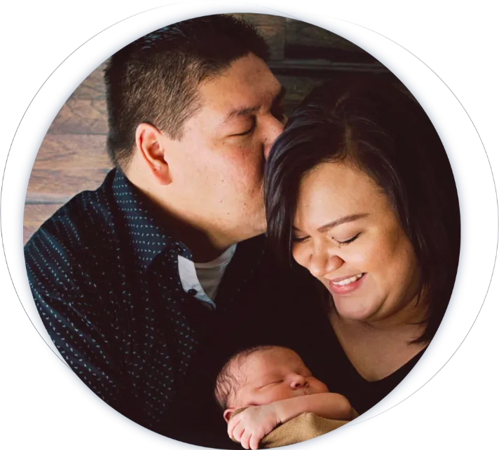 Canadian Indigenous Couple with their newborn Canadian Indigenous Couple with their newborn